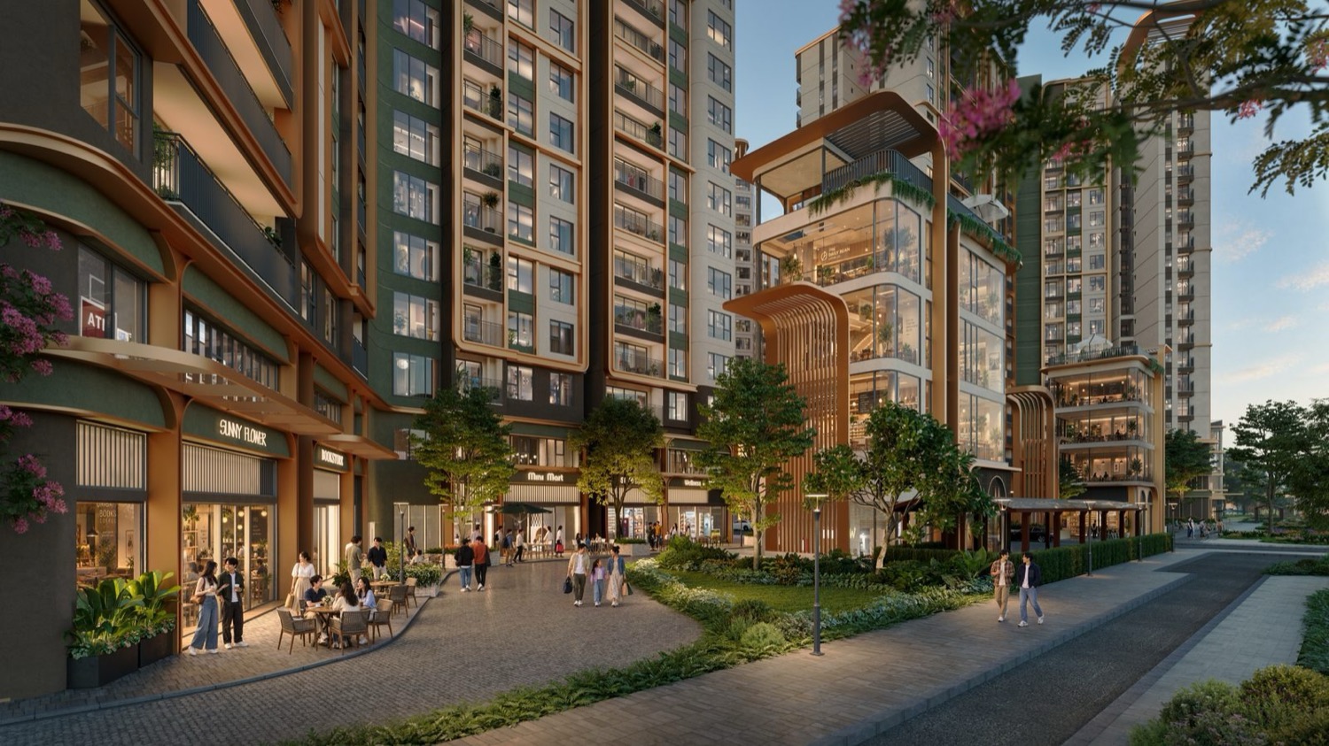 Trục thương mại và shop khối đế Norton Park